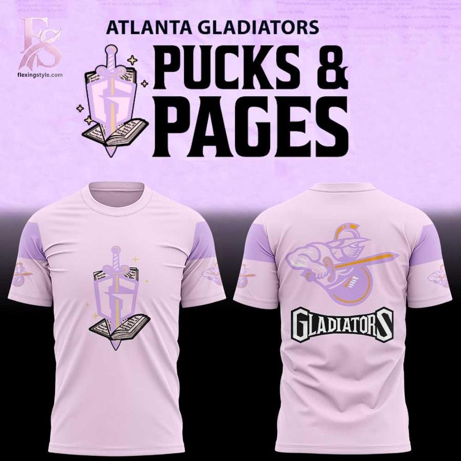 Atlanta Gladiators Pucks and Pages Night Hoodie