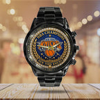 New York Knicks NBA Finals Champions 2026 Black Stainless Steel Watch – TANTN25662