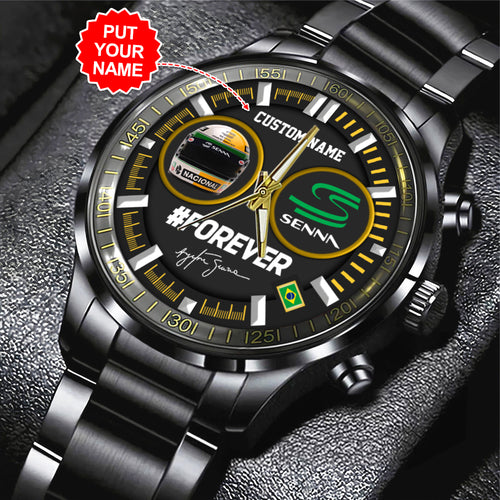 Personalized Ayrton Senna Black Stainless Steel Watch – TANTN 7615