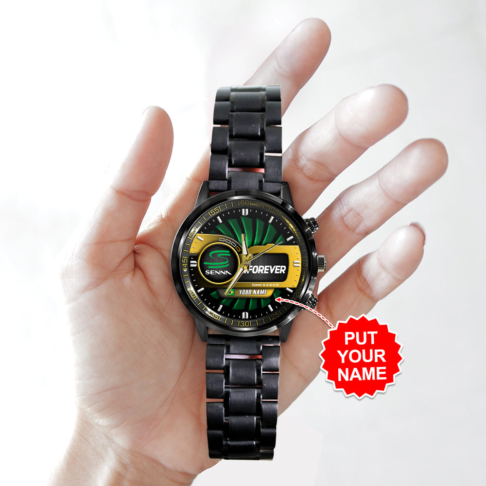 Personalized Ayrton Senna Black Stainless Steel Watch – TANTN 7616