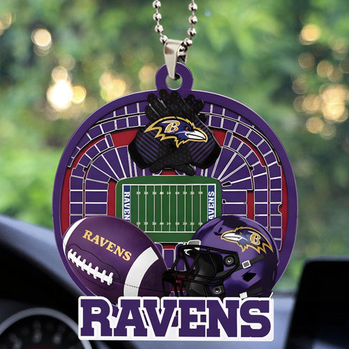 Baltimore Ravens Custom shape 2-sided Acrylic Car Ornament – TMTHU742