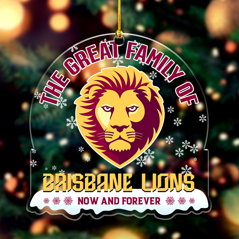 Brisbane Lions Custom Shape Clear 1-sided Acrylic Ornament – VANDH 3522