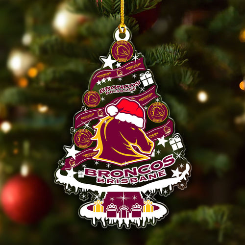 Brisbane Broncos Custom Shape Clear 1-Side Printed Acrylic Ornament – VANDH 3586