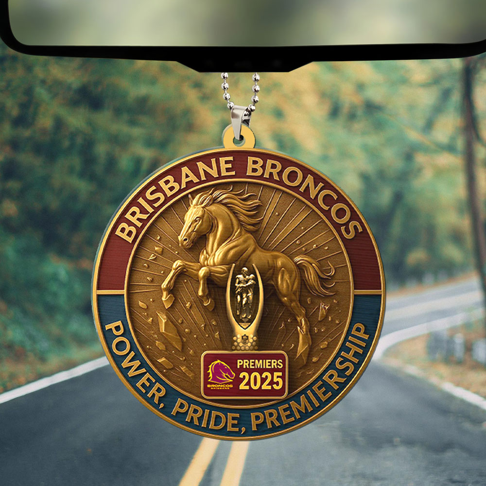 Brisbane Broncos Custom shape 2-sided Acrylic Car Ornament – GNENEW672