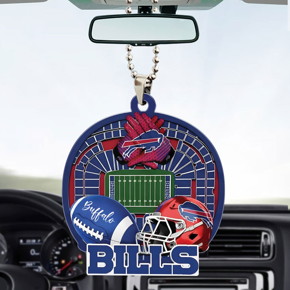 Buffalo Bills Custom shape 2-sided Acrylic Car Ornament – TMTHU738