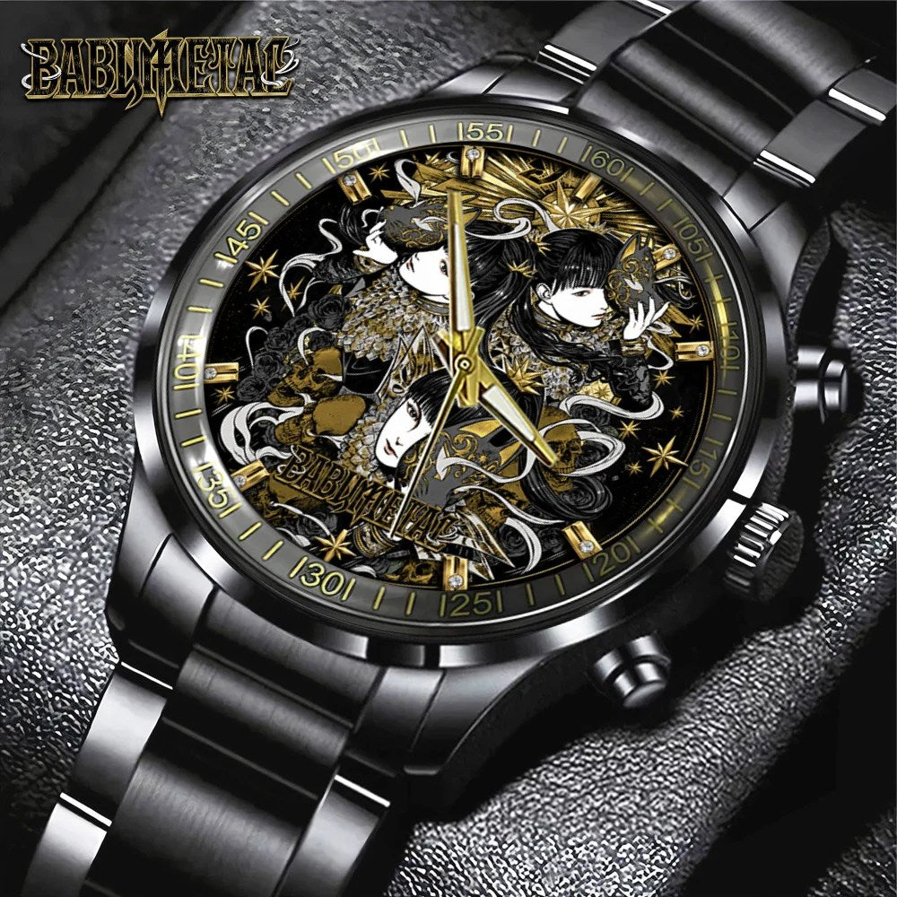 Babymetal World Tour 2026 Black Stainless Steel Watch – GNE8437