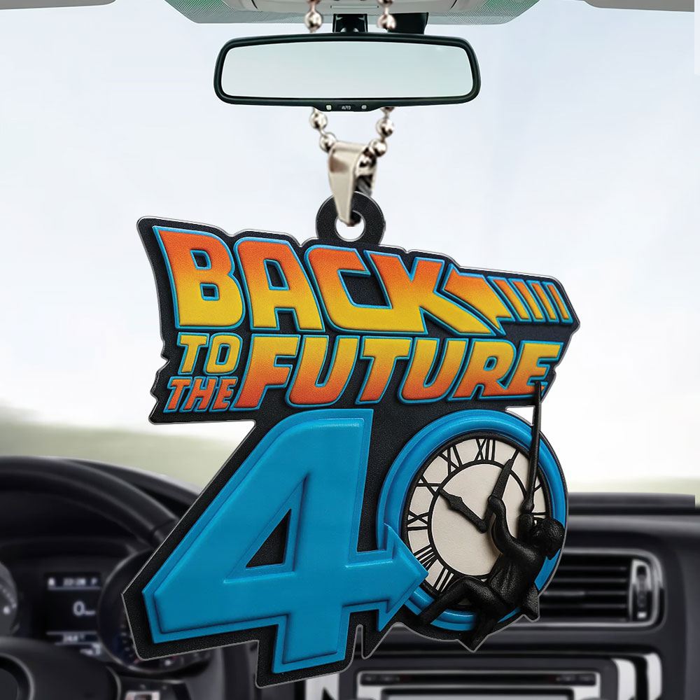 Back To The Future 40th Anniversary Custom shape 2-sided Acrylic Car Ornament – TMTHU1847