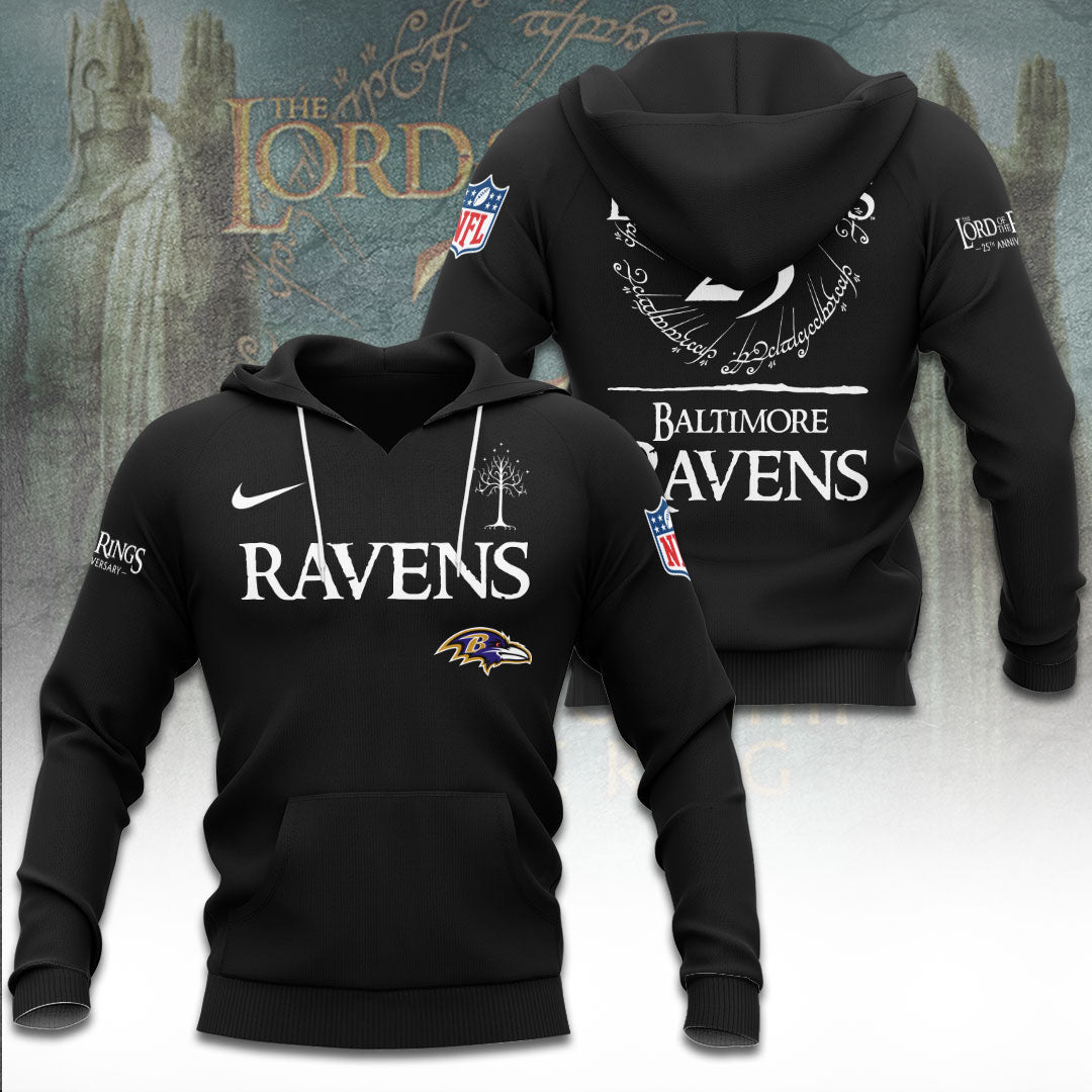 Baltimore Ravens x The Lord of The Rings 25 Years 3D Apparel – TANTN19555