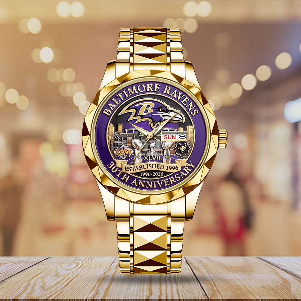 Baltimore Ravens 30th Anniversary Alloy Luxury Quartz Watch – MAITM14250