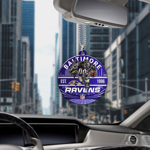 Baltimore Ravens Custom shape 2-sided Acrylic Car Ornament – HOATT12898