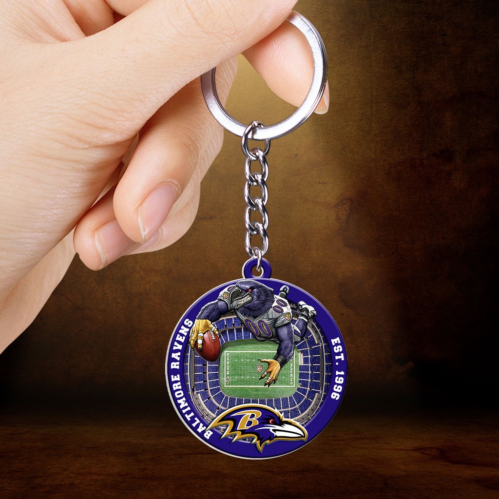 Baltimore Ravens Custom Shape 2-sided Keychain – HOATT12683