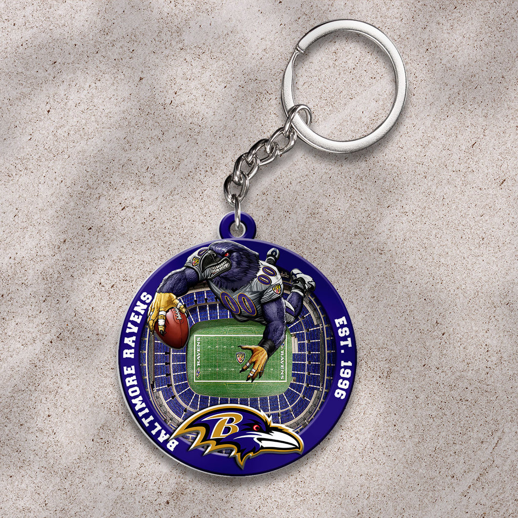 Baltimore Ravens Custom Shape 2-sided Keychain – HOATT12683