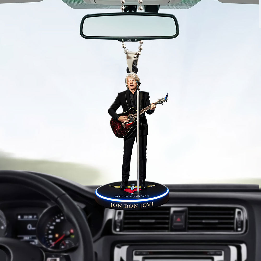Bon Jovi Custom shape 2-sided Acrylic Car Ornament – TANTN17761