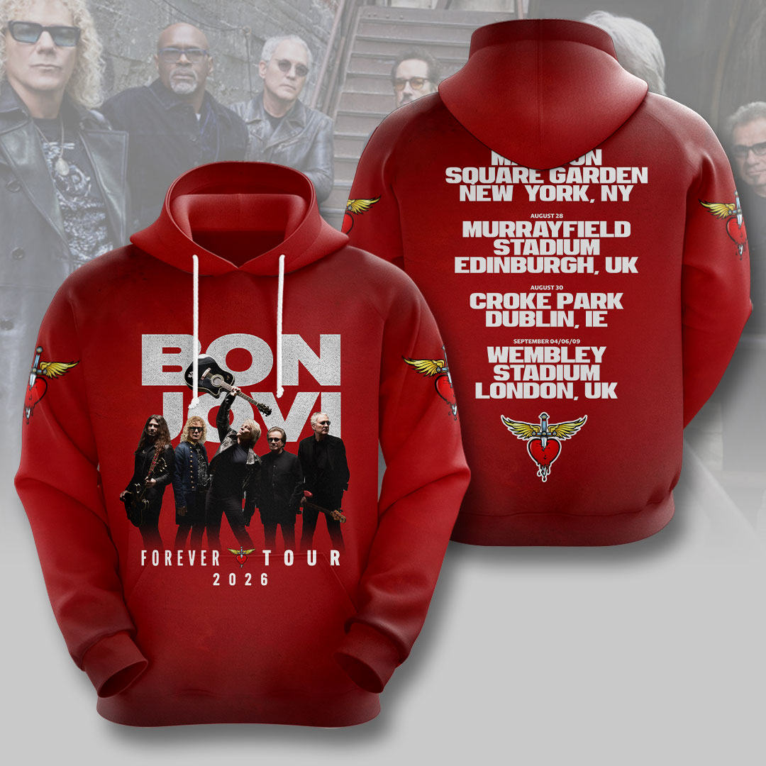 Bon Jovi Forever Tour 2026 3D Apparel – HOATT19347
