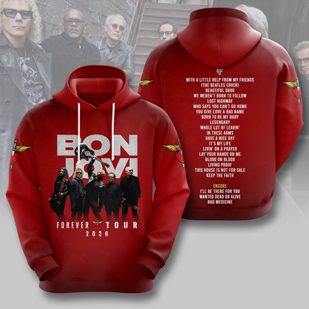 Bon Jovi Forever Tour 2026 3D Apparel – HOATT19399
