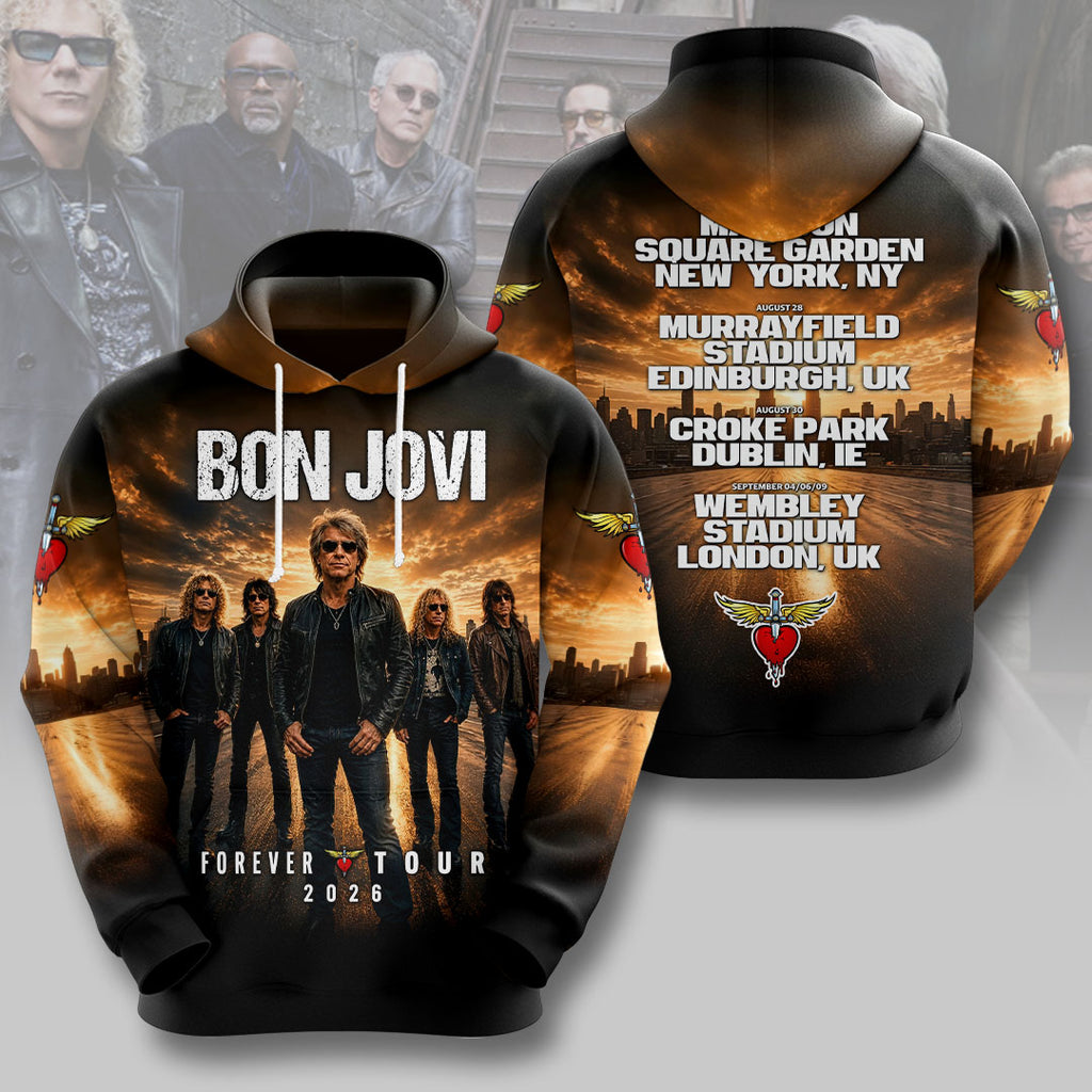 Bon Jovi Forever Tour 2026 3D Apparel – HOATT19404