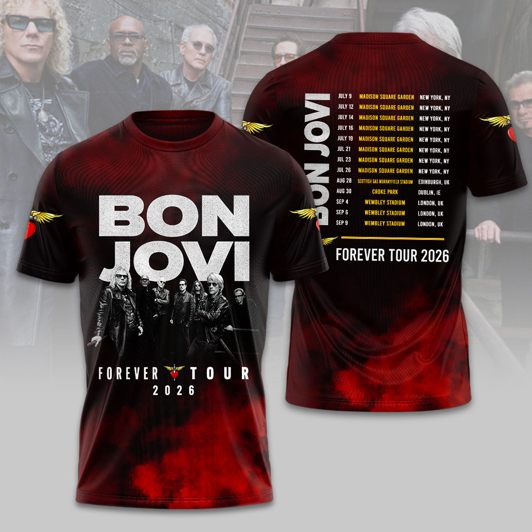 Bon Jovi Forever Tour 2026 3D Apparel – HOATT19349