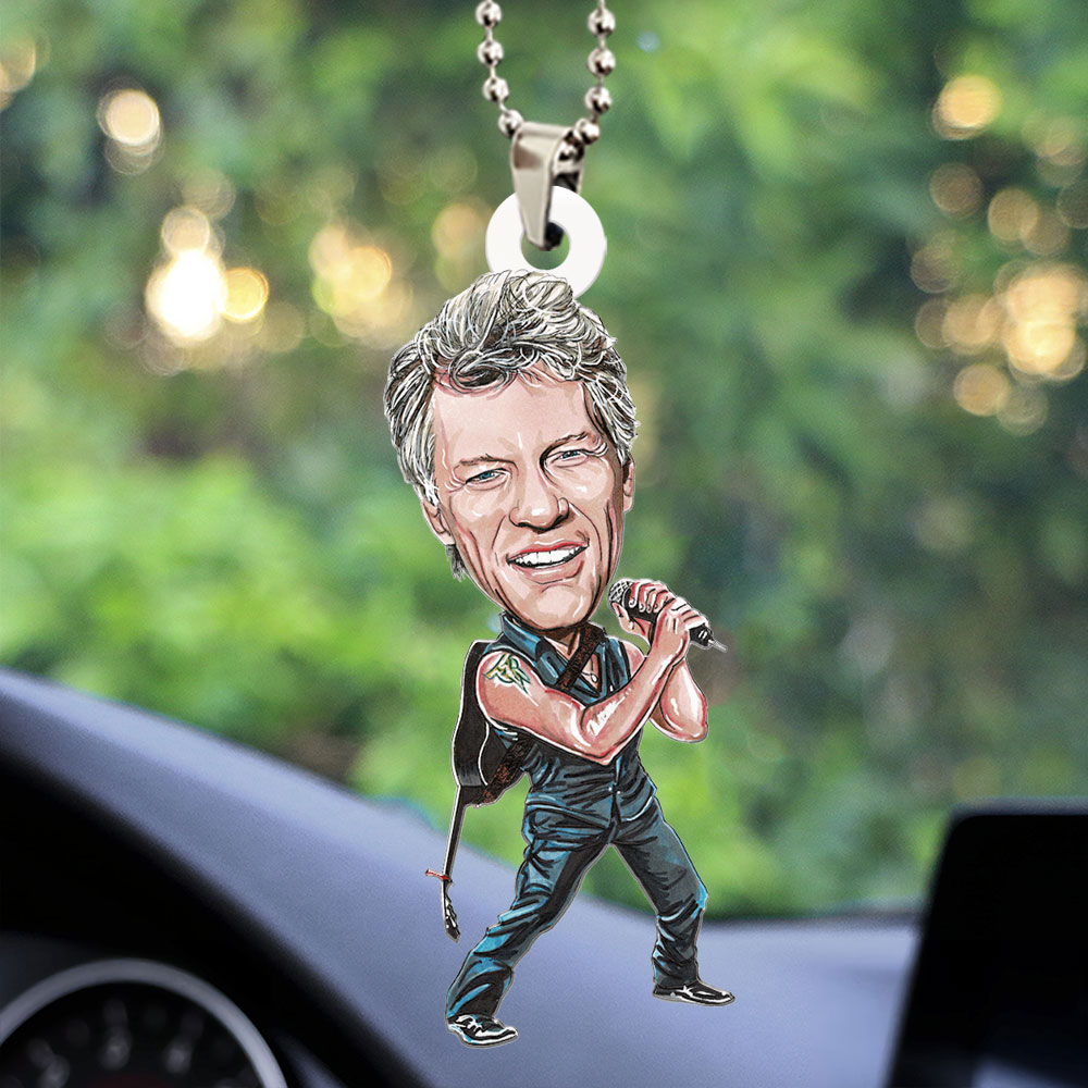 Bon Jovi Custom shape 2-sided Acrylic Car Ornament – HOATT14190