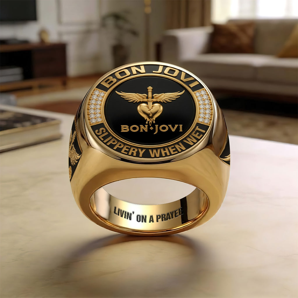Bon Jovi 3D Engraved Ring – TANTN23405