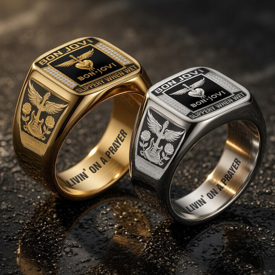 Bon Jovi 3D Engraved Ring – TANTN23405