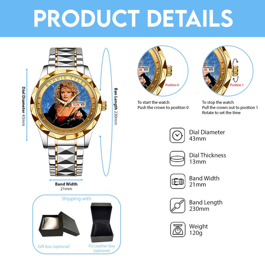 Bonnie Tyler Alloy Luxury Quartz Watch – HOATT20235