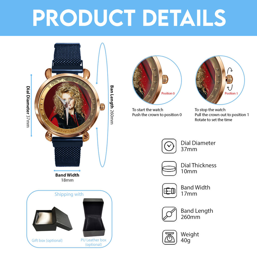 Bonnie Tyler Mesh Strap Quartz Watch – HOATT20263