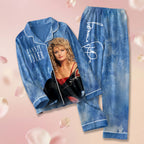 Bonnie Tyler Satin Pajama Set with Piping – HOATT20273