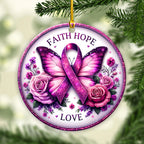 Breast Cancer Awareness Fixed Shape 2-Side Printed Acrylic Ornament – GNE 1785