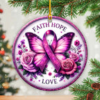 Breast Cancer Awareness Fixed Shape 2-Side Printed Acrylic Ornament – GNE 1785