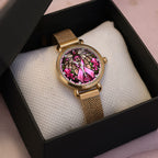 Breast Cancer Awareness Mesh Strap Quartz Watch – HOATT12479