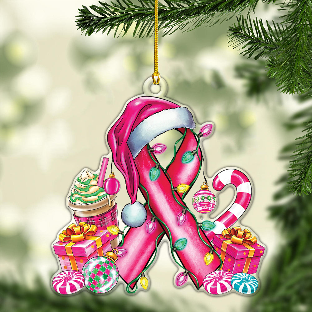 Breast Cancer Awareness Custom Shape Clear 1-Side Printed Acrylic Ornament – HOATT 6667