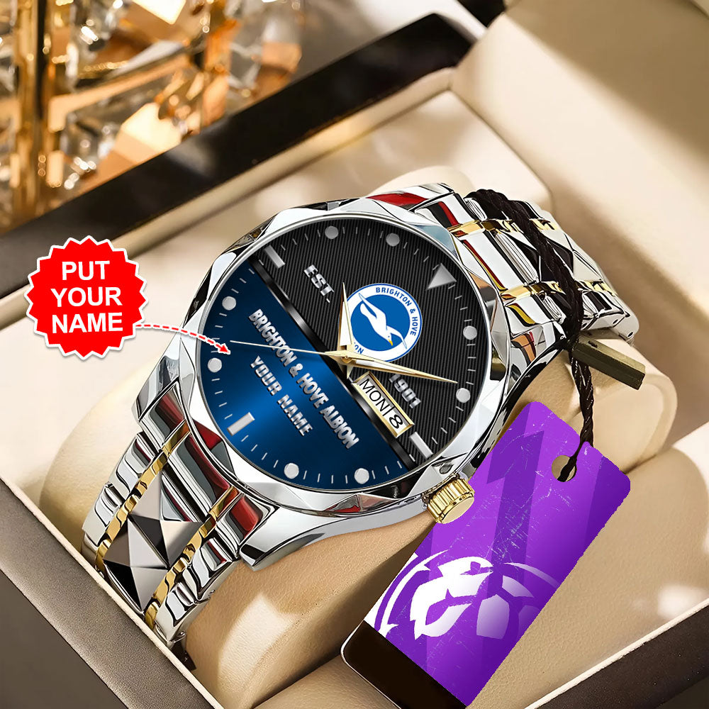 Personalized Brighton & Hove Albion FC Alloy Luxury Quartz Watch – TANTN15477