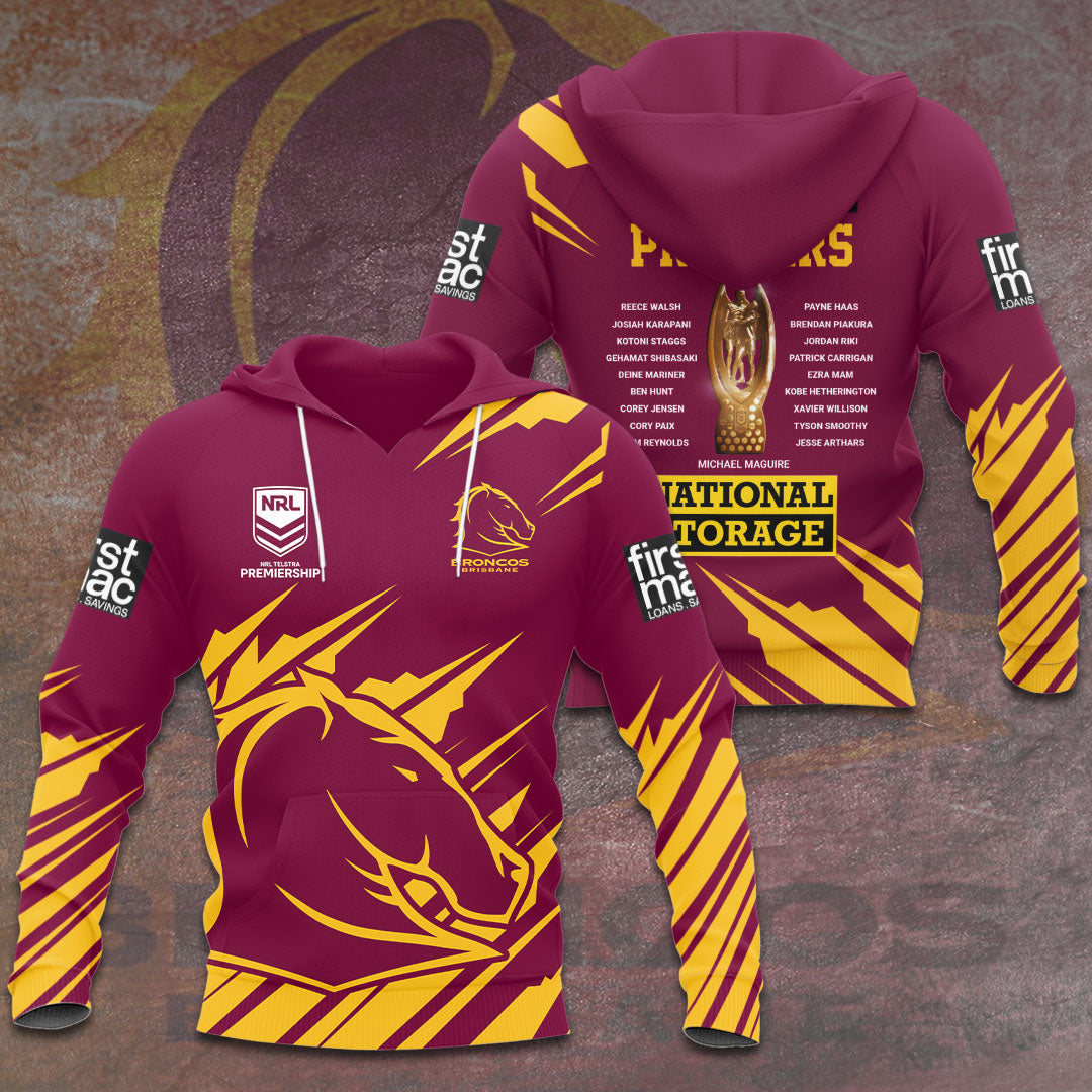 Brisbane Broncos 2025 NRL Premiers 3D Apparel – HOATT14061