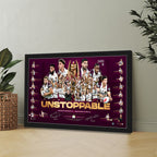 Brisbane Broncos 2025 Premiers Rectangle Canvas With Inner Frame – MAITM13191