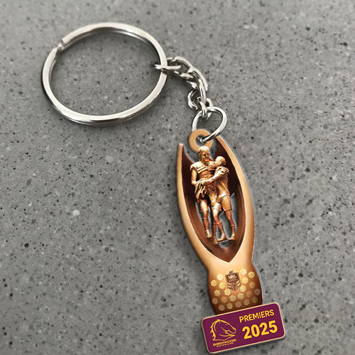Brisbane Broncos 2025 Premiers Custom Shape 2-sided Keychain – MAITM13187