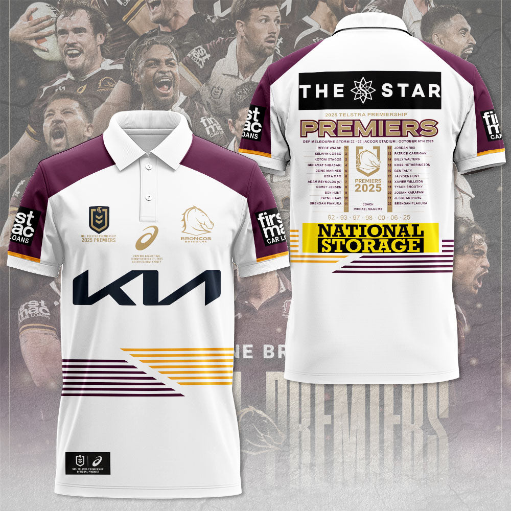 Brisbane Broncos 2025 Premiers 3D Apparel – MAITM13185