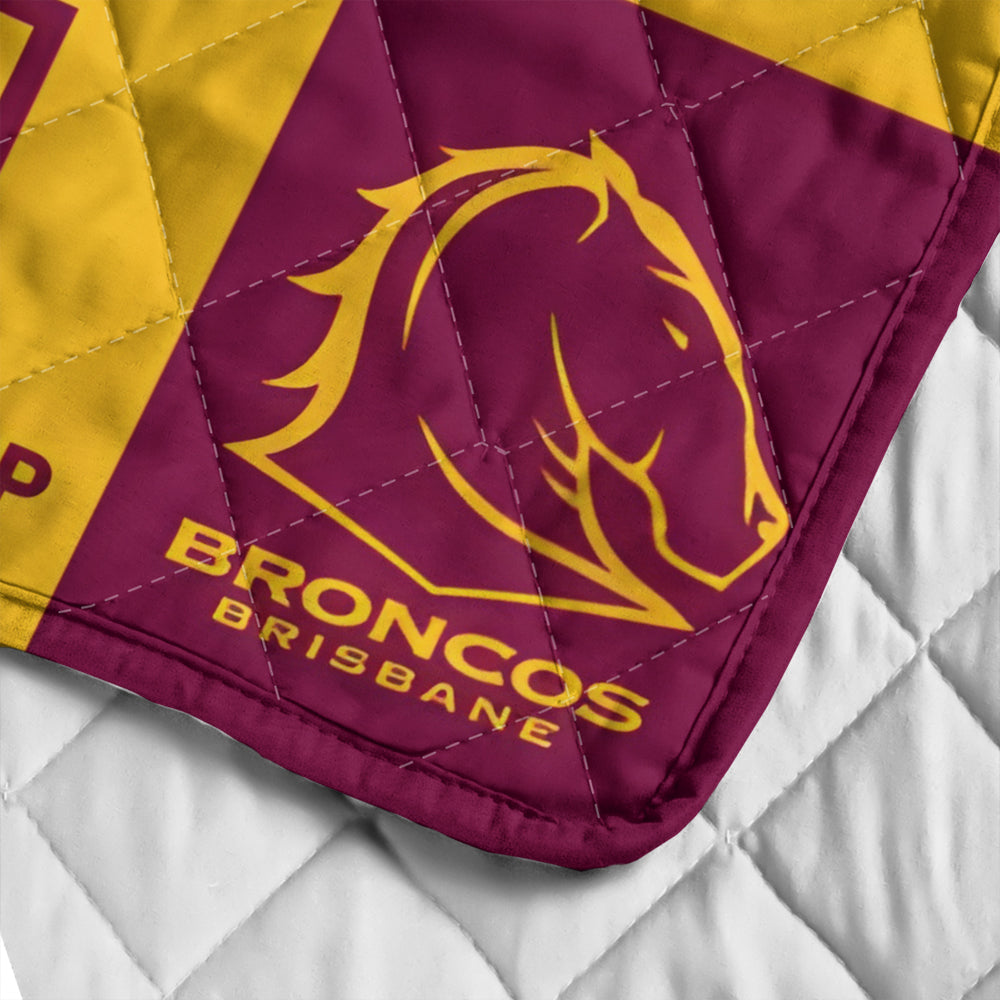 Brisbane Broncos 2025 Premiers Quilt Blanket – MAITM13377