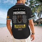 Brisbane Broncos 2025 Premiers Short Sleeve Button-Down Shirt – MAITM13460