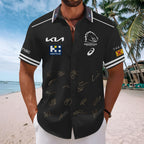 Brisbane Broncos 2025 Premiership Short Sleeve Button-Down Shirt – MAITM13505