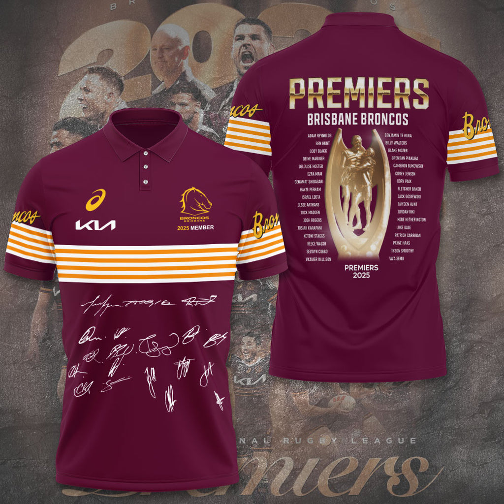 Brisbane Broncos 2025 Premiership 3D Apparel – TANTN17903