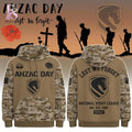Brisbane Broncos Anzac Day Lest we forget camo Hoodie