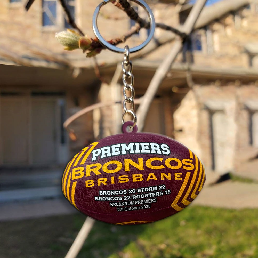 Brisbane Broncos Custom Shape 2-sided Keychain – MAITM13360