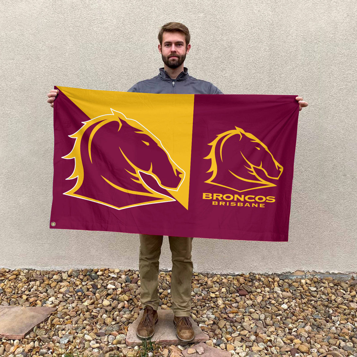 Brisbane Broncos 3D Double-side House Flag – VANDH 642