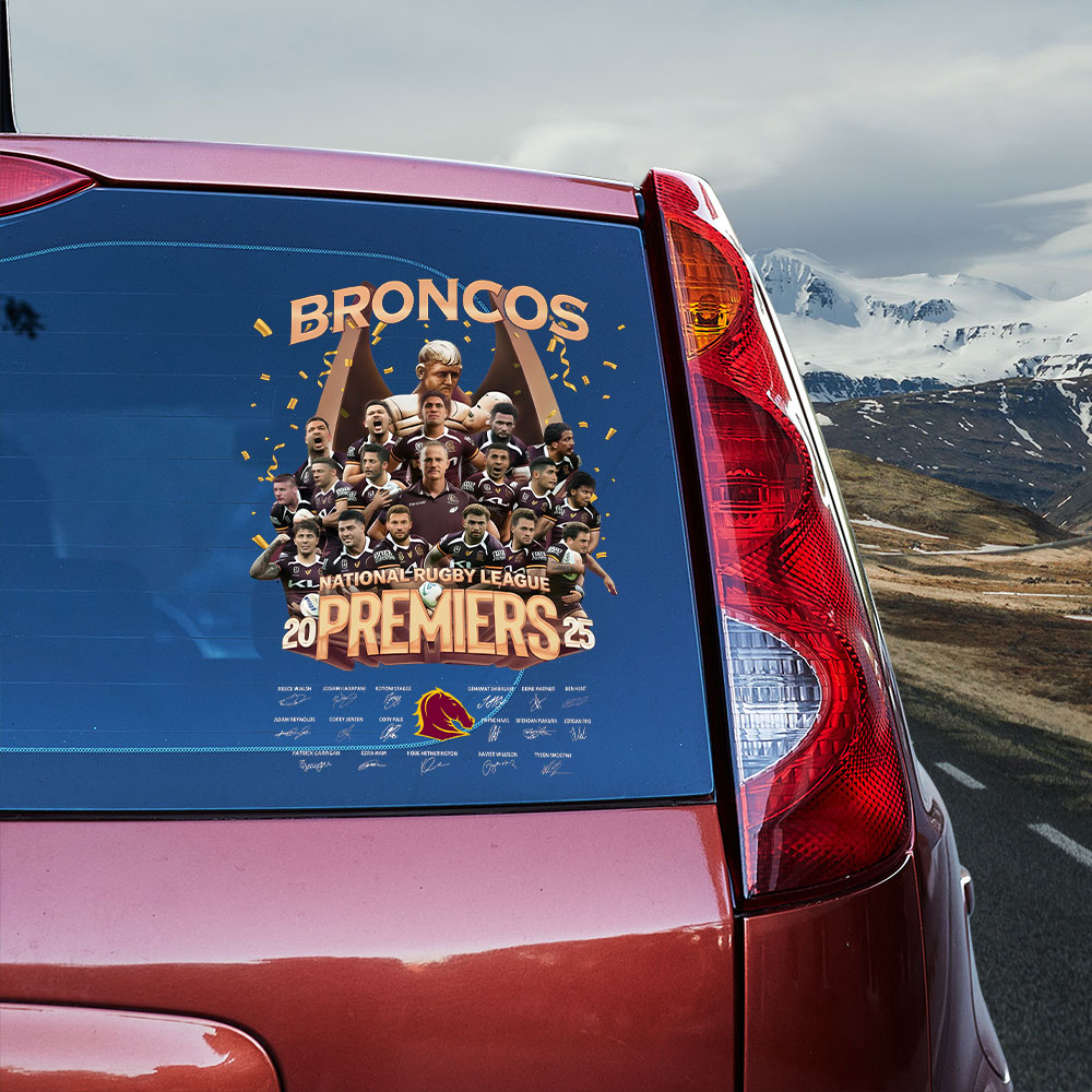 Brisbane Broncos Premiers 2025 3D Car Sticker – TANTN17387