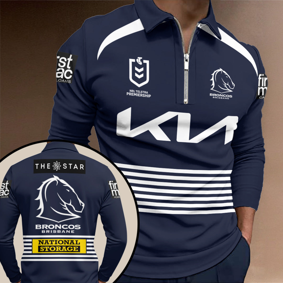 Brisbane Broncos Zip Polo Shirt – TANTN19086