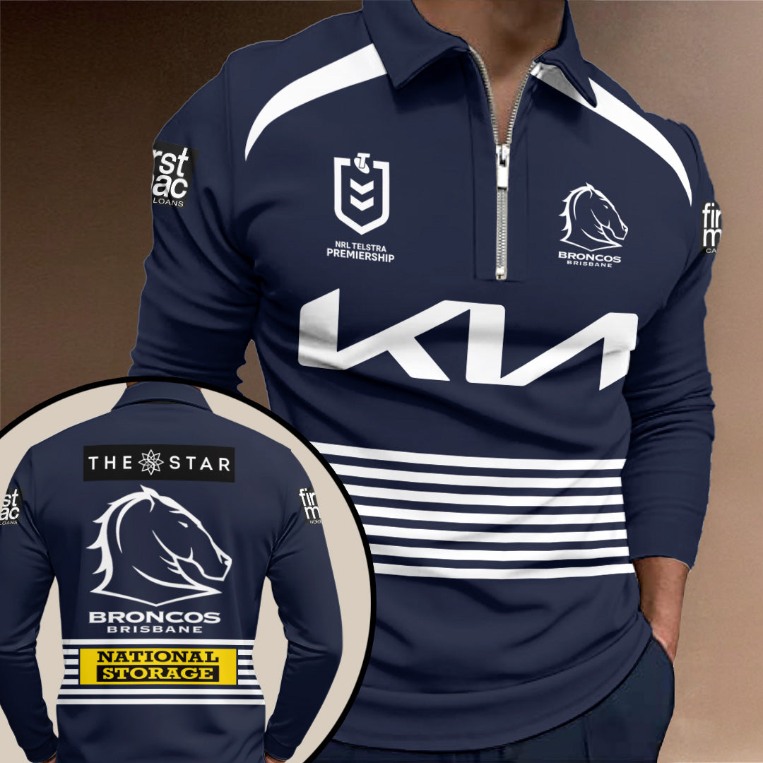 Brisbane Broncos 2026 Zip Polo Shirt – TANTN20664
