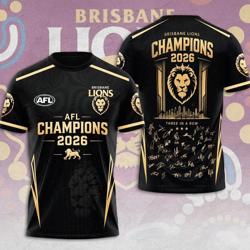 Brisbane Lions 2026 AFL Premiers 3D Apparel – TMTHU9679