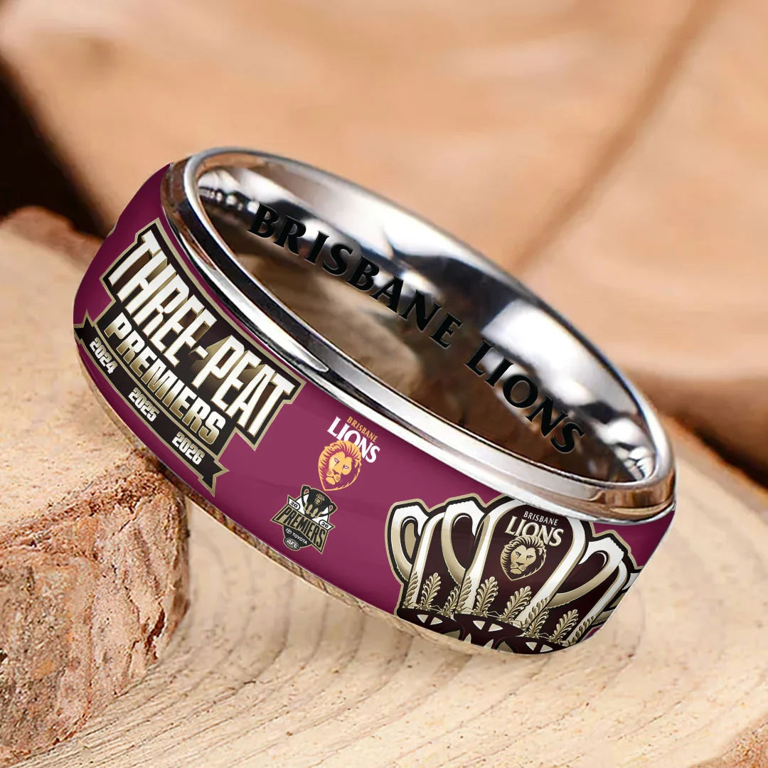 Brisbane Lions 2026 AFL Premiers Custom Alloy Ring – HOATT21314
