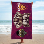 Brisbane Lions 2026 AFL Premiers Rectangle Beach Towel – TANTN25824