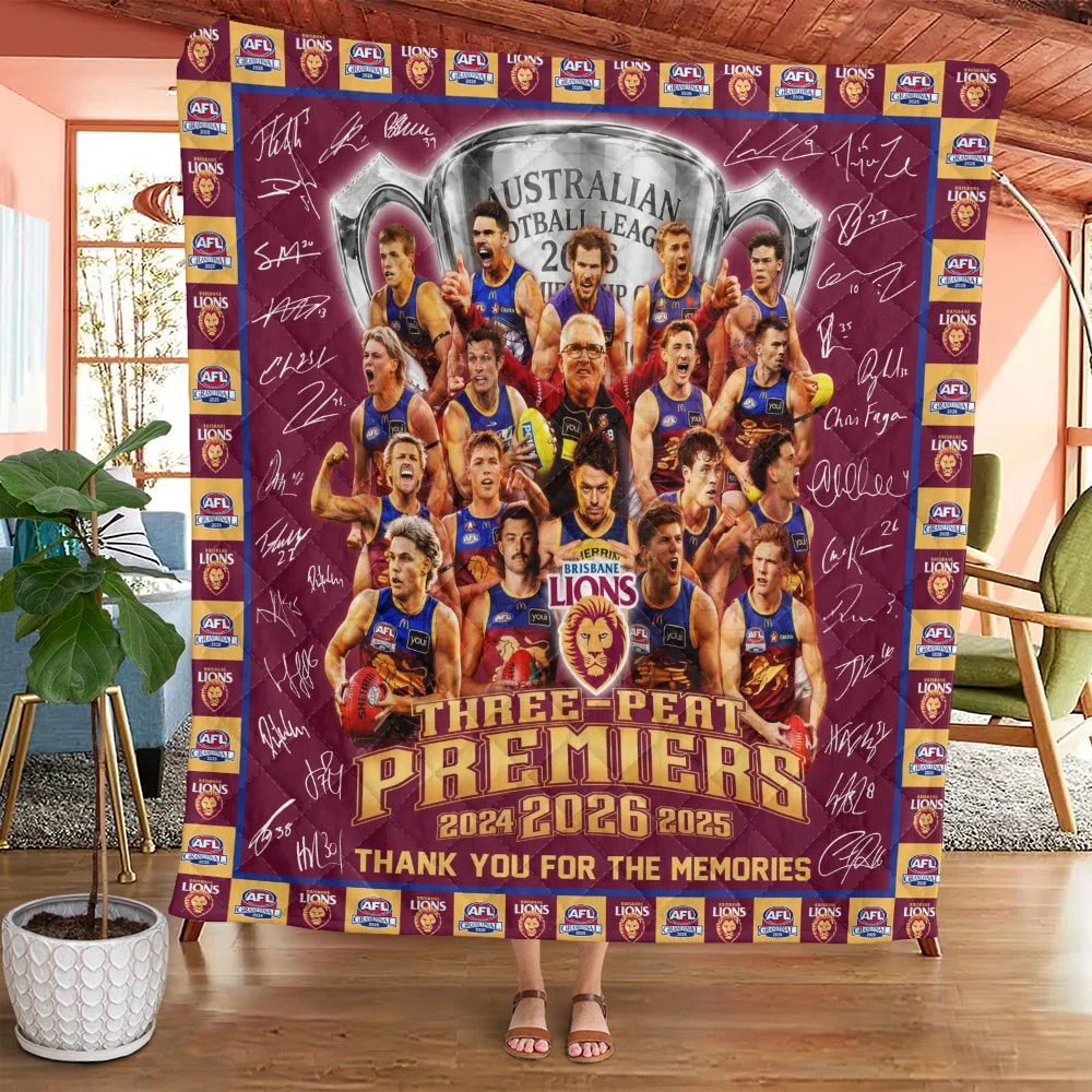 Brisbane Lions 2026 AFL Premiers Quilt Blanket – TMTHU9628